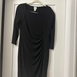 Chico's Classic Black 3/4 Sleeve Dress